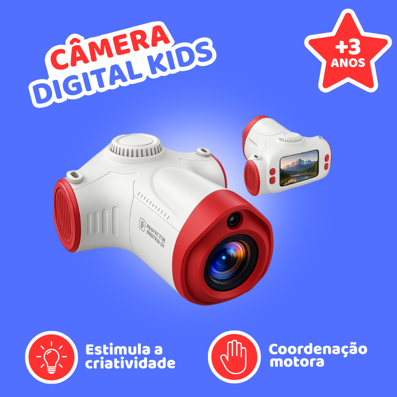 Câmera Digital Kids com Projetor