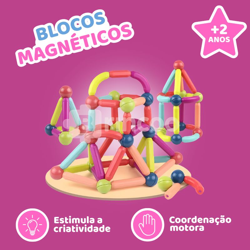 Kit Blocos Magnéticos - Educativo e Criativo