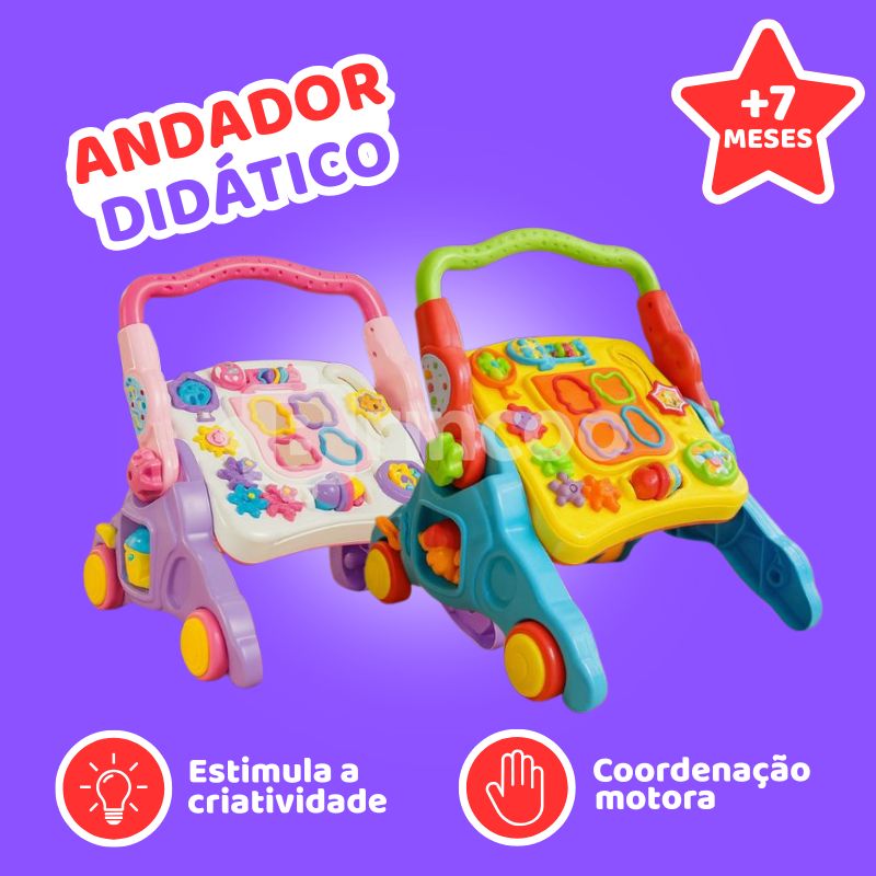 Andador Didático 4 em 1 + Brindes Exclusivos