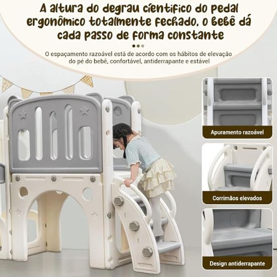 Playground Infantil 7 em 1 – Diversão e Segurança em Casa