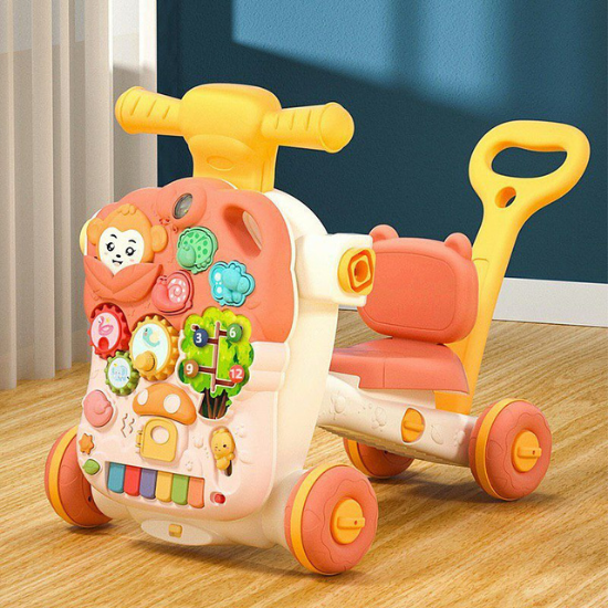 Andador Infantil 2 em 1 com Painel de Atividades e Assento Confortável