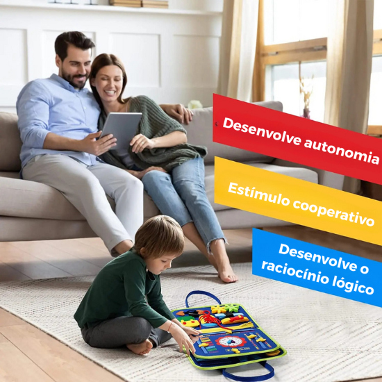 Placa Montessori de Atividades Sensoriais