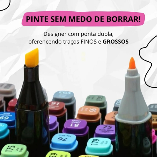 Kit Bobbie Goods Pro – 36 Canetas Dupla Ponta + Livro Artístico Exclusivo