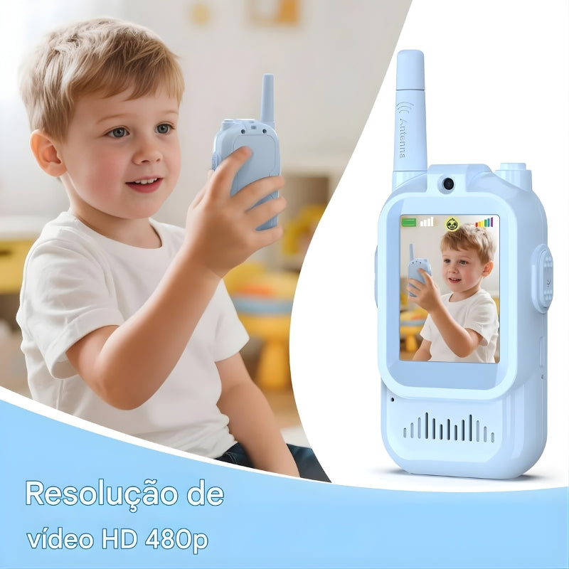 Walkie-Talkie com Vídeo Infantil Azul