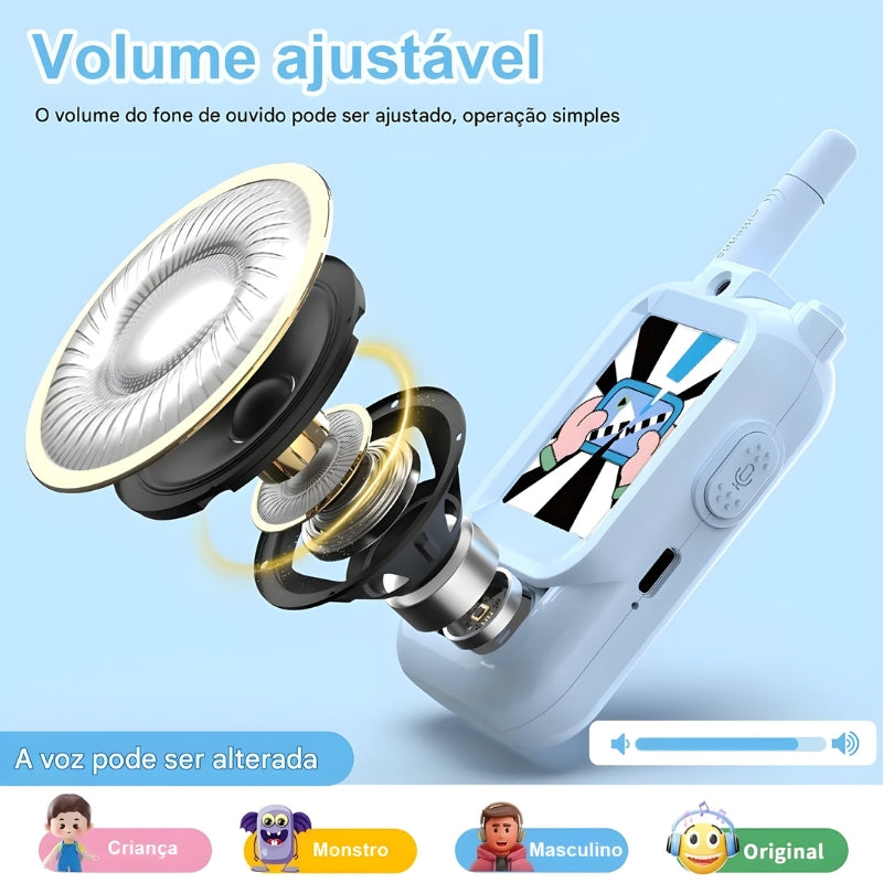 Walkie-Talkie com Vídeo Infantil Azul
