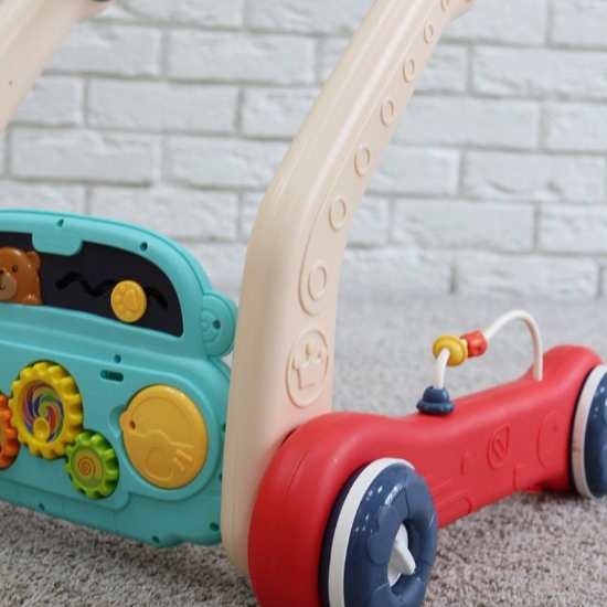 Andador Educativo 2 em 1 com Tapete Sensorial e Painel Interativo