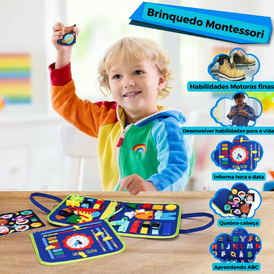 Placa Montessori de Atividades Sensoriais