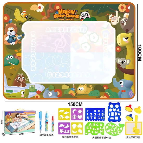 Tapete Mágico de Desenho com Água – Brinquedo Educativo Reutilizável para Crianças