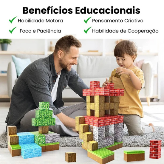 Conjunto Magnético Educativo 100 Peças – Diversão e Aprendizado