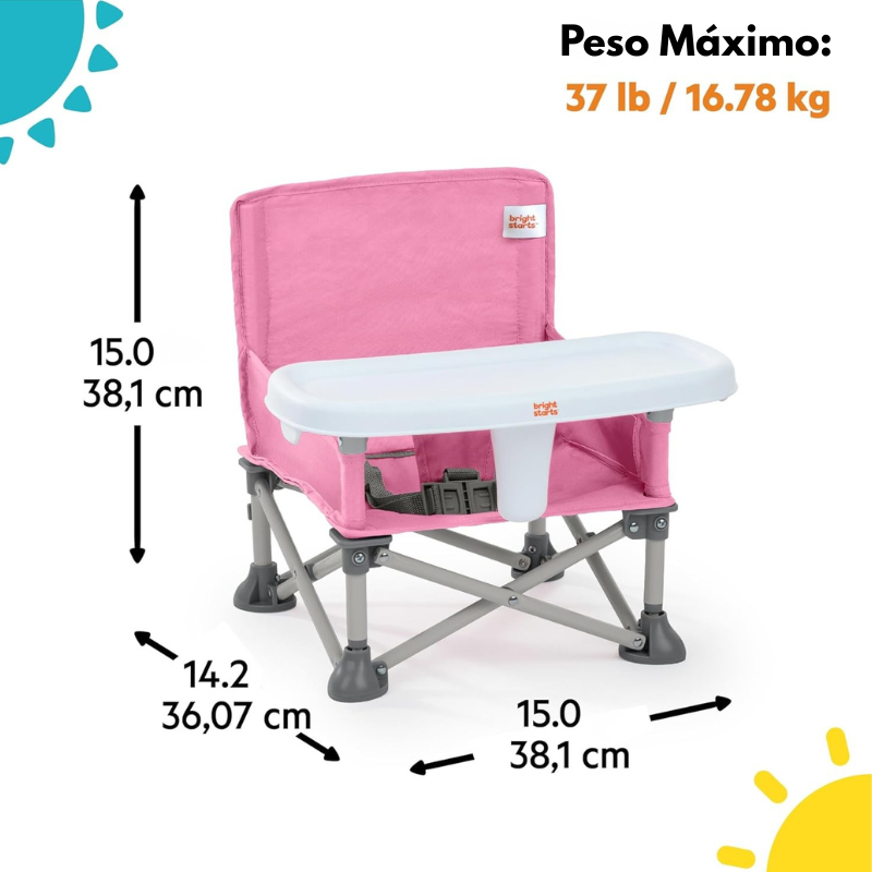 Assento Dobrável Infantil - Rosa