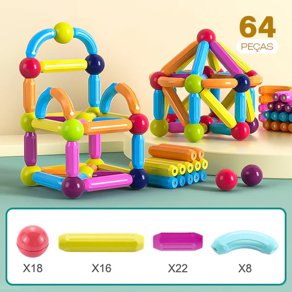 Kit Blocos Magnéticos - Educativo e Criativo