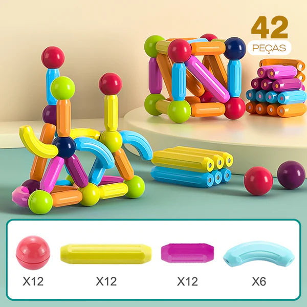 Kit Blocos Magnéticos - Educativo e Criativo