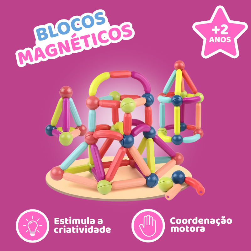 Kit Blocos Magnéticos - Educativo e Criativo