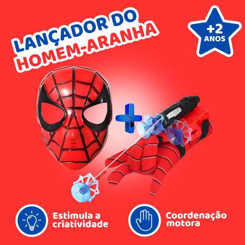 Super Lançador do Homem-Aranha + Mascara
