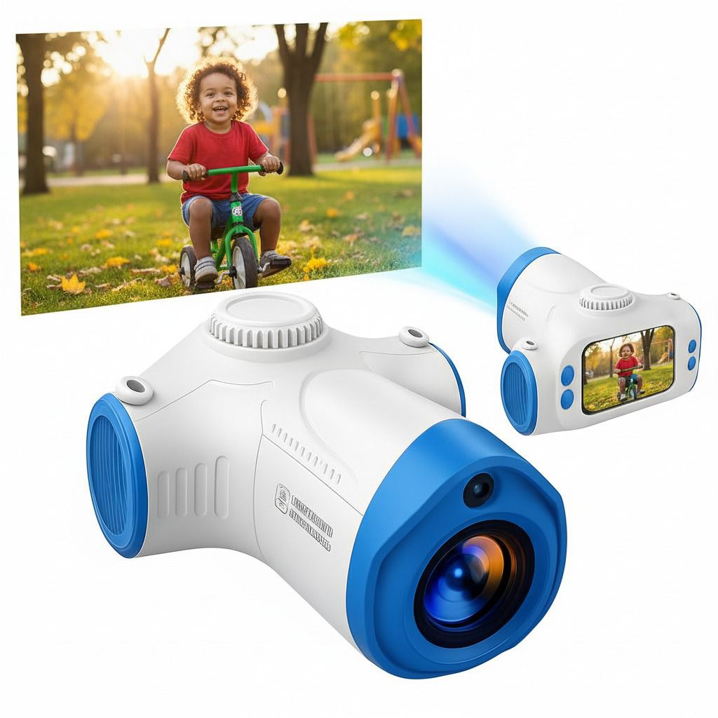 Câmera Digital Kids com Projetor Azul